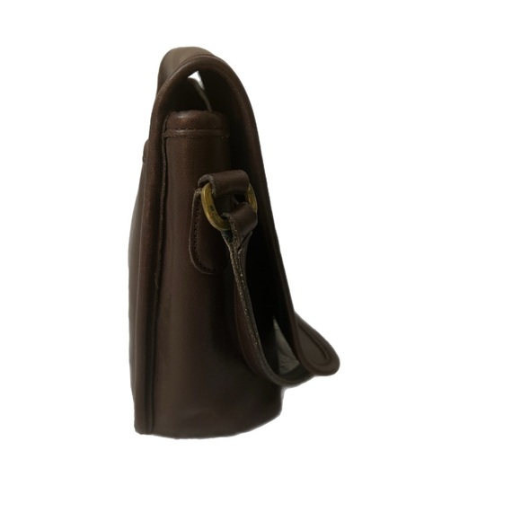 Vintage Coach #9076 Brown Leather Messenger Bag with Adjustable Strap - Picture 4 of 12